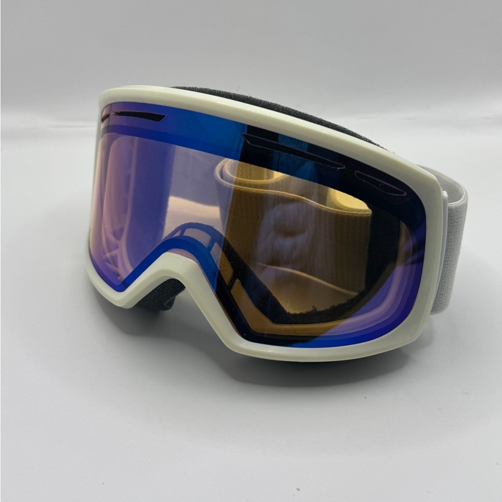 Smith Drift Women’s Ski Snowboard Goggles White Blue Sensor Mirror Lens M w bag